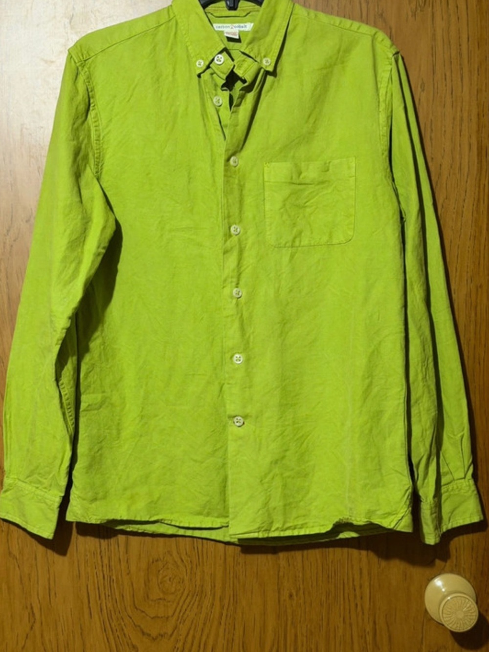 Lightweight Lime Green Button-Down Shirt Jacket
